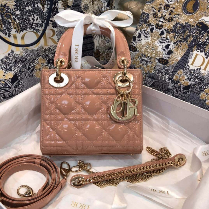 Christian Patent Calfskin Mini Lady Bag M0505