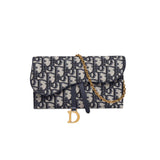 Christian   Saddle Long Wallet On Chain S5614