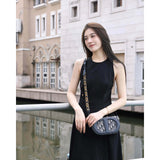 Signature Bag With Strap Blue Oblique Jacquard M9280