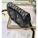Signature Bag With Strap Blue Oblique Jacquard M9280