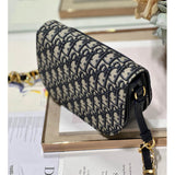 Signature Bag With Strap Blue Oblique Jacquard M9280