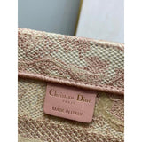 Small Book Tote Bag 26cm Toile De Jouy Reverse Embroidery Pink