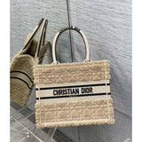 Small Book Tote Beige Cannage Shearling M1265