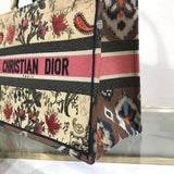 Small Book Tote Broderie Flowers Multicolore M1296