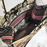 Small Book Tote Broderie Flowers Multicolore M1296