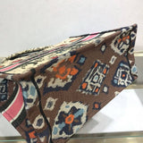 Small Book Tote Broderie Flowers Multicolore M1296