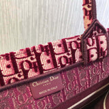 Small Book Tote Embossed Velvet M1296
