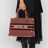 Small Book Tote Embossed Velvet M1296