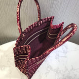 Small Book Tote Embossed Velvet M1296
