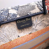 Small Book Tote In Embroidered Canvas M1296