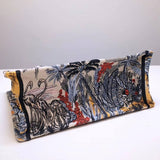 Small Book Tote In Embroidered Canvas M1296