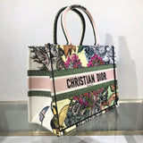 Small Book Tote Multicolor C?ur EN Fleurs Embroidery M1296