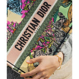 Small Book Tote Multicolor C?ur EN Fleurs Embroidery M1296
