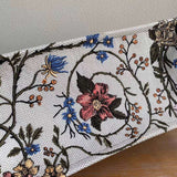 Small Book Tote Multicolor Rosa Mutabilis Embroidery M1296