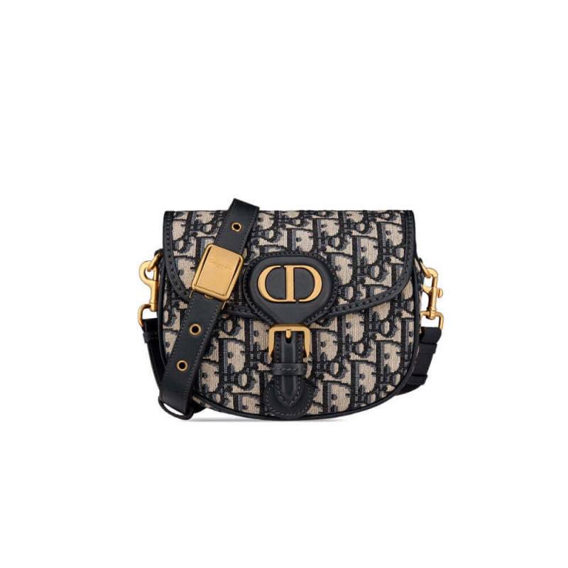 Christian Small Bobby Bag in Blue Oblique Jacquard M9317