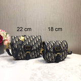 Small Bobby Bag in Blue Oblique Jacquard M9317
