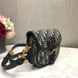 Small Bobby Bag in Blue Oblique Jacquard M9317