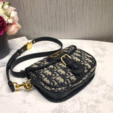 Small Bobby Bag in Blue Oblique Jacquard M9317