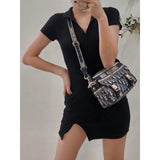 Small  Camp Bag in Oblique Embroidery M1241