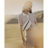 Small Vibe Hobo Bag M7200 White Cannage Lambskin