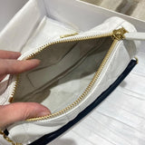 Small Vibe Hobo Bag M7200 White Cannage Lambskin
