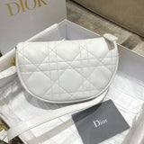Small Vibe Hobo Bag M7200 White Cannage Lambskin