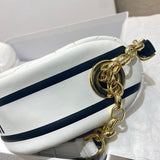 Small Vibe Hobo Bag M7200 White Cannage Lambskin