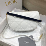 Small Vibe Hobo Bag M7200 White Cannage Lambskin