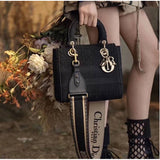 Textile Fabric Medium Lady Bag L4455