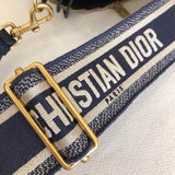 Wicker Basket Shoulder Bag Blue Oblique M7601