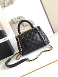 Classic Black Cocohandle Flap Bag in Imported Small
