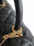Classic Black Cocohandle Flap Bag in Imported Small