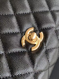 Classic Black Cocohandle Flap Bag in Imported Small