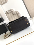 Classic Black Cocohandle Flap Bag in Imported Small