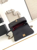 Classic Black Cocohandle Flap Bag in Imported Small