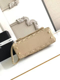 Elegant Beige Flap Bag with Handle