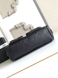 Stylish Black Handbag with Gold Hardware