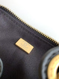 Stylish Black Handbag with Gold Hardware