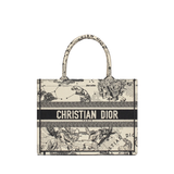 Medium Book Tote Latte and Black Zodiac