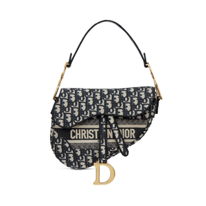 Saddle Bag Blue Oblique Embroidery
