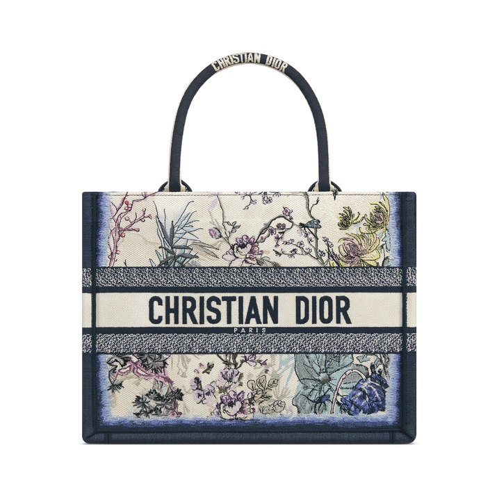 Medium Book Tote Multicolor Pannelli Embroidery