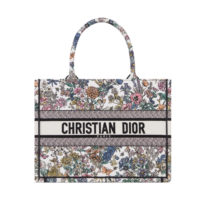 Lucky Medium Book Tote Multicolor Flowers