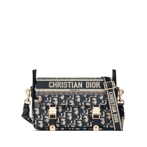 Small camp Bag Blue Oblique Embroidery