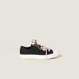 Washed denim sneakers