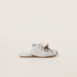 New Balance X Miu Miu White 530 SL deco calf leather mules
