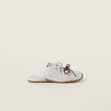 White 530 SL deco calf leather mules