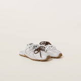 White 530 SL deco calf leather mules