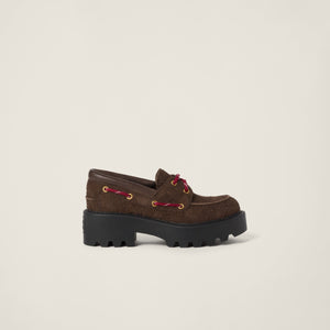 Suede loafers brown
