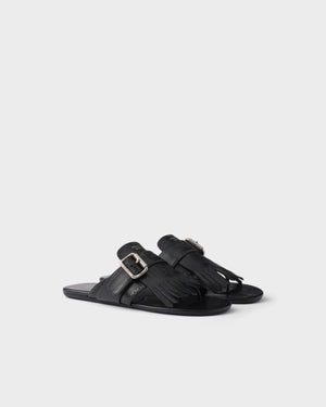   Shuffle leather thong sandals