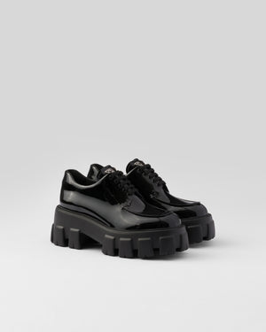   Monolith patent leather lace-up shoes
